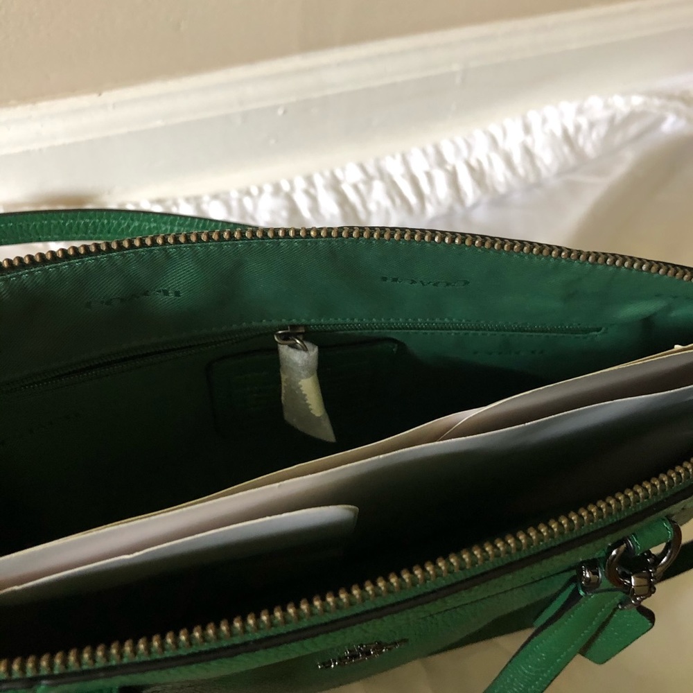Coach green handbag